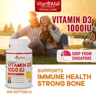 Nutri Botanics Vitamin D3 1000IU – 100 Softgel – Immune Support, Bone Health, Prevent Vitamin D Deficiency - Supplement