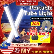 Real 30W/60W/80W Lampu LED Tube Light White/Warm LED RECHARGEABLE Light Lampu Kecemasan LIGHT T5 USB Camping LED