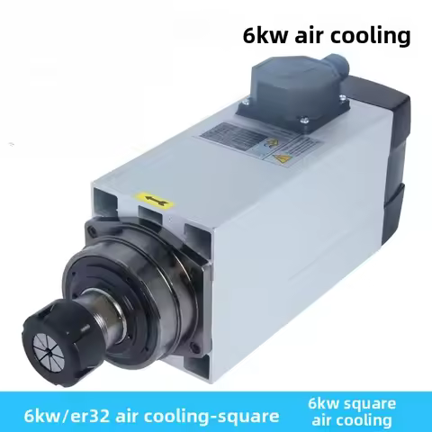 HQD 1.5-9kW Air-Cooled High-Speed Spindle Motor – 18000 RPM, ER20/ER25/ER32 Collet for CNC Router &