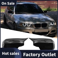 Car Gloss Black Ox Horn Rearview Side Mirror Cover for     3 Series E46 1998-2005 5 Series E39 1995-