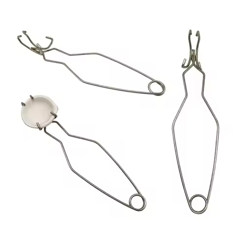 Ceramic-Crucible Small Whip Tong Melting Casting Gold Silver Copper Crucible Tongs Metal Refining Ca