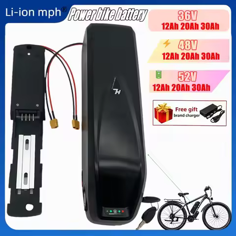 New 2025 Brand 36V 48V 52V Hailong Aibik Battery built-in 30A BMS 12AH 20AH 30AH 1500W 18650 Battery