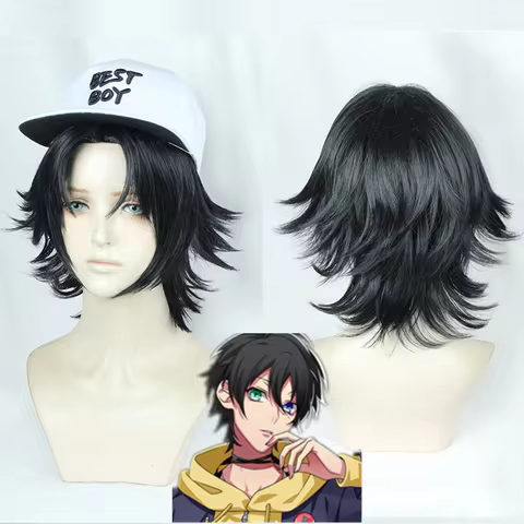 High Quality Anime Division Rap Battle Hypnosis MIC Nirou Jiro Yamada Cosplay Wig Halloween Men Cosp