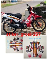 STIKER FULL SET STRIPING LIS BODY F1ZR FIZR 2004 2005 PUTIH MERAH STANDAR
