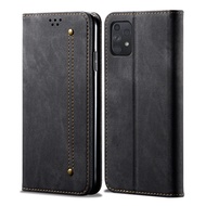 Samsung Galaxy A52 / Galaxy A52 5G / Galaxy A52s 5G Case RUILEAN Retro Denim Leather Flip Wallet Sta