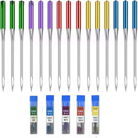 3 Bottles-9Pcs Universal Regular Point Anti-Jumping Machine Needles for Home Sewing Machine Elastic 