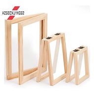 3 Pieces Paper Making Wooden Paper Making Mould Papermaking Screen Kit 3 Size Frame for DIY  (A7, A6