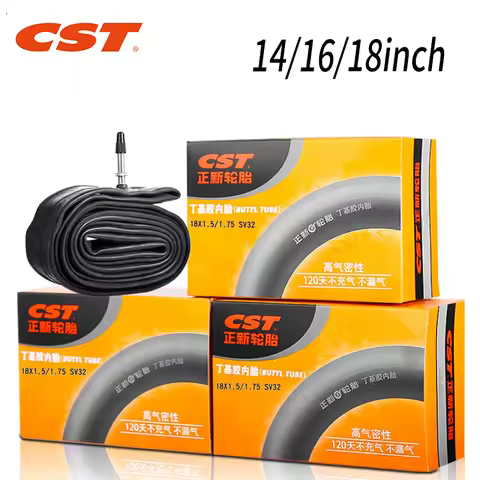 CST 14inch 14 * 1.35 14 * 1.75 Bicycle Parts 16 18X1.5 1.75 1.95 2.125 SV/FV MTB Bicycle Inner Tube