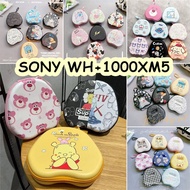 【imamura】For SONY WH-1000XM5 Headphone Case Super Cool CartoonHeadset Earpads Storage Bag Casing Box