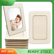 [luxiang.th] 12PCS Unfinished Solid Wood Photo Picture Frames Standing Photo Frames For 4 X 6 In Pho
