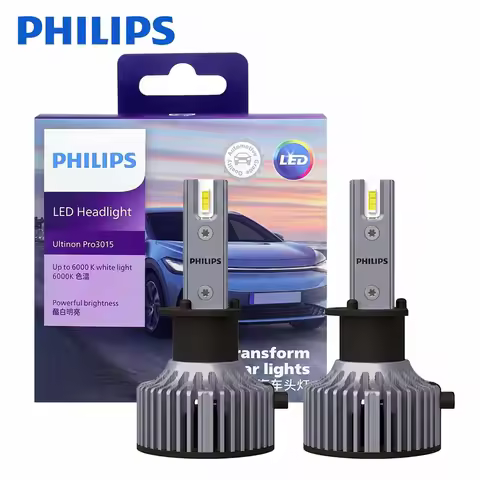 Philips LED H1 Ultinon Pro3015 12V/24V 6000K Bright White Auto Headlight LED Lamps, 2x