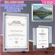 A4 Acrylic Photo Frame Certificate Frame Acrylic Display Stand WALL 3MM+3MM THICKNESS ACRYLIC FRAME