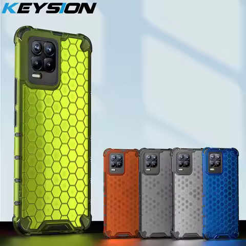 KEYSION Shockproof Case for Realme 8 5G 8 Pro 7 GT Neo Q3 C20 C17 C15 C11 Honeycomb Phone Cover for 