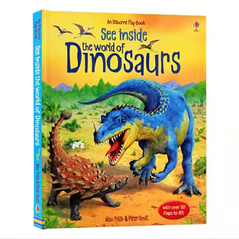 See Inside World of Dinosaurs English 3D Flap Picture Book Kids Children Education Learning English 