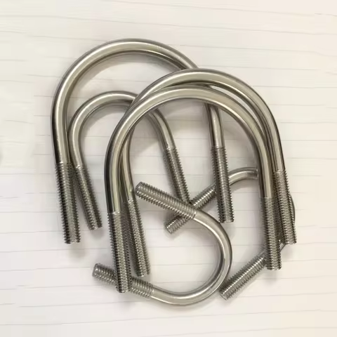 5-10pcs SS316 U Tube Card M6/M8* Various Sizes Stainless Steel DIN3570 U-shaped Tube Clamp U-bolts f