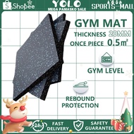 Gym rubber floor mat cushioning mat soundproof floor barbell dumbbell mat sports function rubber