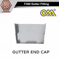 F300 gutter end cap left / right pvc gutter end cap gutter stopper cap penutup palung air plastik