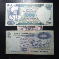 Uang Kertas Kuno Indonesia 1000 Rupiah Seri Diponegoro th 1975