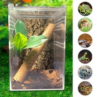 Kotak Pembiakan Reptilia Akrilik Lutsinar Labah-labah Cicak Amfibia Terarium Kalis Bocor Haiwan Peli