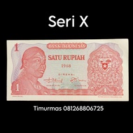 Uang Kuno 1 Rupiah Soedirman 1968 Seri X