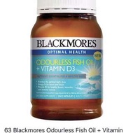 Blackmores Odourless Fish Oil + Vitamin D3