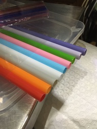 หลอด พลาสติกแข็ง สีทึบ แพคคู่ 2 ชิ้น ขนาด 9 มิล ยาว 26 cm