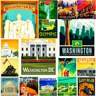 Souvenir Fridge Magnet Washington 2x3" VER.1