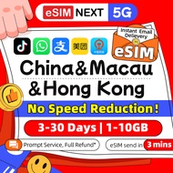 中国+Hong Kong+Macau China eSIM Auto VPN | Google Instagram Whatsapp etc | High Speed 10GB Travel eSIM