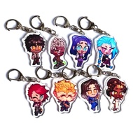 Arcane mica keychain League of Legends LOL character Jinx Vi Caitlyn Viktor Ekko decoration bookbag 