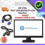🇲🇾【CHEAPEST】HP V194 18.5” INCH LCD Monitor | HD 1366×768 | 60Hz | VGA | TN Panel  | Office POS CCTV 