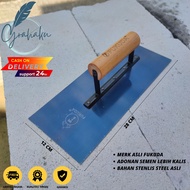 Raskam Stenlis Steel Merk Fukuda - Roskam Acian Dinding - Plastering Trowel Tembok Fukuda - Sendok S
