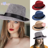 BORRAONE Jazz Cap Spring Summer Autumn Gangster Cap Felt Fedora Cap