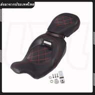 ที่นั่งผู้โดยสาร ด้านหน้า และด้านหลัง สีแดง สําหรับรถจักรยานยนต์ Harley Touring CVO Road Street Glid