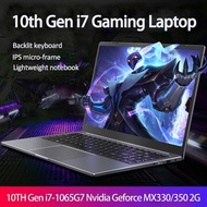 【Super Deal】Gaming Laptop Computer Celeron 5805 I7-1065G7 MX330/350 2G 15.6 Inch IPS Screen Fingerprint Unlock Backlit Keyboard