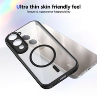 Vivo Y04 Case Frosted Transparent Magnetic Casing For Vivo Y04 Phone Case
