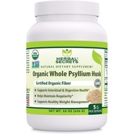 Herbal Secrets Whole Psyllium Husk Powder Supplement | 5 Grams per Serving | Non-GMO | Gluten-Free |