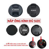 Front lens cap for Canon, Nikon, Sony, Fujifilm camera lenses, No logo for all types of replacement 