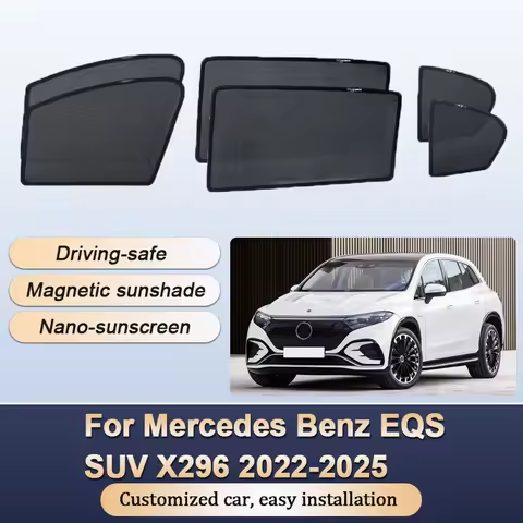 Sun Shades For Mercedes Benz EQS SUV X296 2022 2023 2024 2025 Sunshades Magnetic Heat insulation Win
