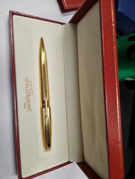 S.T. Dupont 都彭 Olympio 大號全黃銅鍍金麥穗紋原子筆
