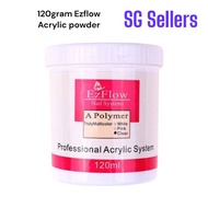 120 gram EZFlow Acrylic clear powder. CLEAR