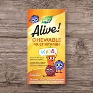 Nature's Way, Alive! 兒童多維生素咀嚼片，Kid's Chewable Multivitamin, 橙子漿果味，120 片咀嚼片