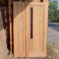 Pintu Utama Kupu Tarung Minimalis Kayu Jati Perhutani