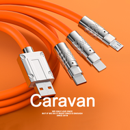 Caravan Crew 3 in 1 Cable TYPE-C / Micro / Lightning สายชาร์จเร็ว สายชาร์จไอโฟน สายชาร์จ