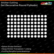 Decorative Round Polka Dot Label Sticker Set Circle Dot Sticker Reflective Sticker Motorcycle