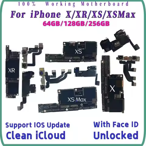 100% Working Unlocked Motherboard For iPhone XR X Xs Max With Face ID Support IOS Update Clean iClou