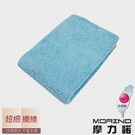 【MORINO摩力諾】超細纖維簡約浴巾 海藍