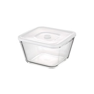 Iwaki Heat-resistant Glass Airtight Container White Deep Type LL 19.0 x 19.0 x 11.0 cm 1.5L C3248HHM