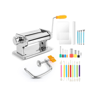 Polymer Clay Roller Machine Set Stainless Steel Polymer Clay Extruder Manual for Kids Adults Clay Po