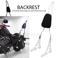 Motorcycle Spike Bow Passenger Backrest Sissy Bar Back Cushion Pad for Harley SPORTSTER Iron 883 120