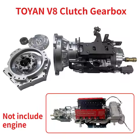 TOYAN V8 Clutch Gearbox Engine Model with Motor Engine Gearbox Assembly Suitable for 28cc 8 Cylinder